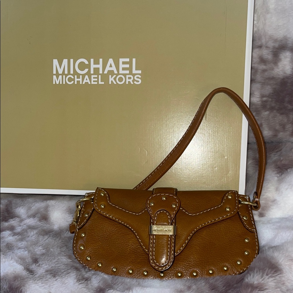 Michael Kors Vintage Tan Leather Handbag Bag